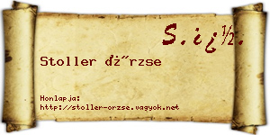 Stoller Örzse névjegykártya